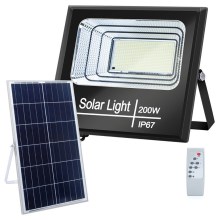 Aigostar - LED Димируем соларен прожектор LED/200W/3,2V IP67 + д.у.