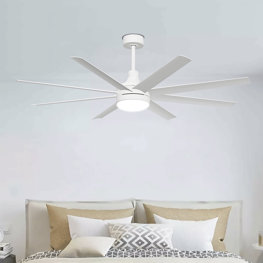 Aigostar - LED Димируем таванен вентилатор LED/24W/230V 2700-6500K Ø 165 см + дистанционно управление бял