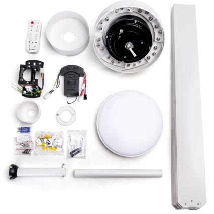 Aigostar - LED Димируем таванен вентилатор LED/24W/230V 2700-6500K Ø 165 см + дистанционно управление бял