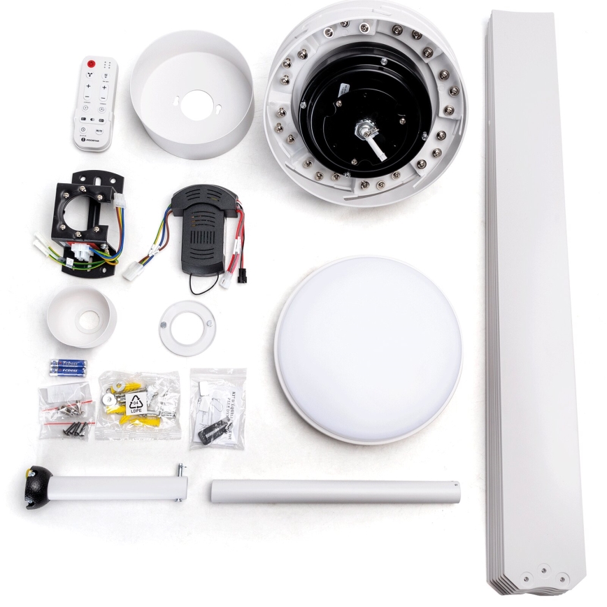 Aigostar - LED Димируем таванен вентилатор LED/24W/230V 2700-6500K Ø 165 см + дистанционно управление бял