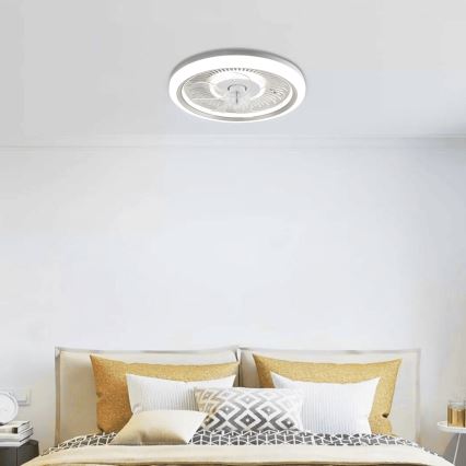 Aigostar - LED Димируем таванен вентилатор LED/40W/230V 2700/4000/6500K Ø 50 см + дистанционно управление бял