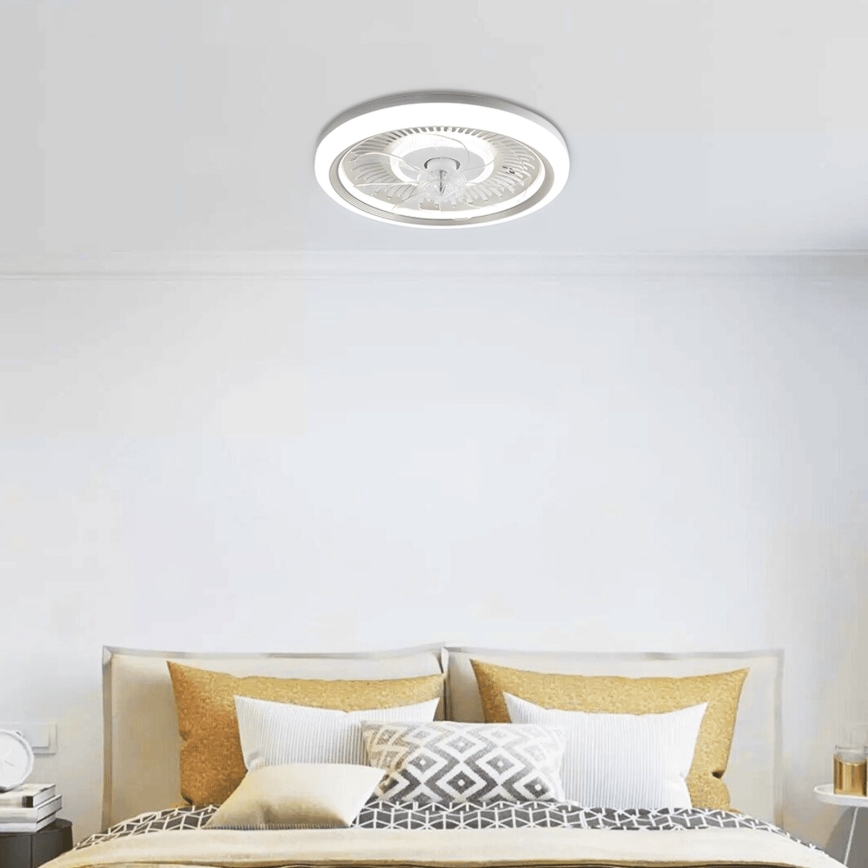 Aigostar - LED Димируем таванен вентилатор LED/40W/230V 2700/4000/6500K Ø 50 см + дистанционно управление бял