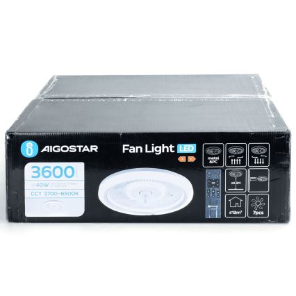 Aigostar - LED Димируем таванен вентилатор LED/40W/230V 2700/4000/6500K Ø 50 см + дистанционно управление бял