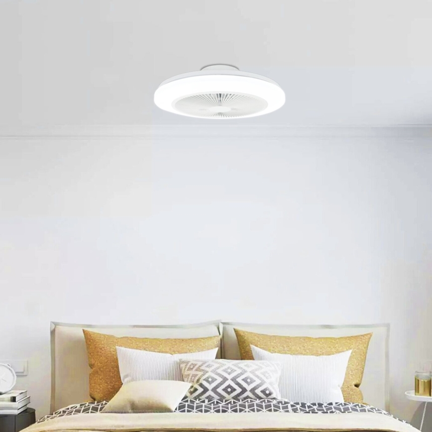 Aigostar - LED Димируем таванен вентилатор LED/40W/230V 2700-6500K Ø 48 см + дистанционно управление бял