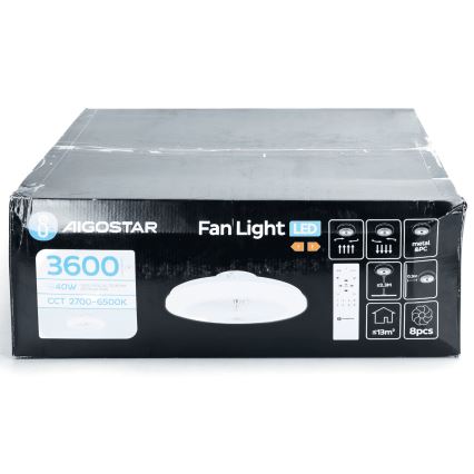 Aigostar - LED Димируем таванен вентилатор LED/40W/230V 2700-6500K Ø 48 см + дистанционно управление бял