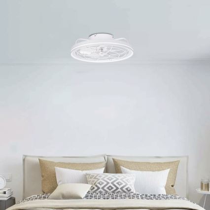 Aigostar - LED Димируем таванен вентилатор LED/40W/230V 2700-6500K Ø 48 см + дистанционно управление бял
