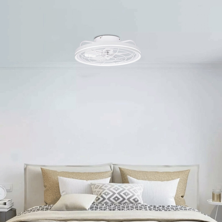 Aigostar - LED Димируем таванен вентилатор LED/40W/230V 2700-6500K Ø 48 см + дистанционно управление бял