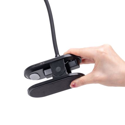 Aigostar - LED Димируема акумулаторна настолна лампа с щипка LED/2,5W/5V черен