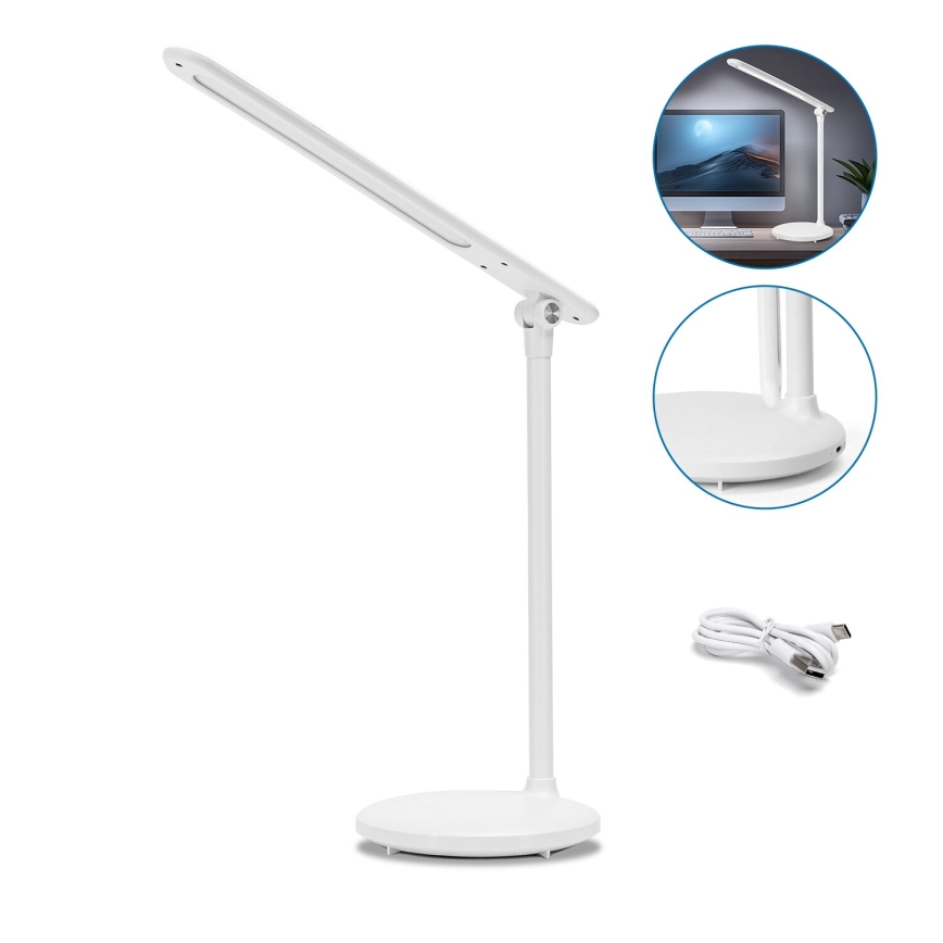 Aigostar - LED Димируема акумулаторна настолна touch лампа LED/3W/5V 2700/4000/6500K 1800 mAh