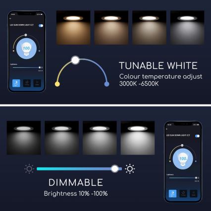 Aigostar - LED Димируема лампа 18W/230V Ø 22 cм Wi-Fi