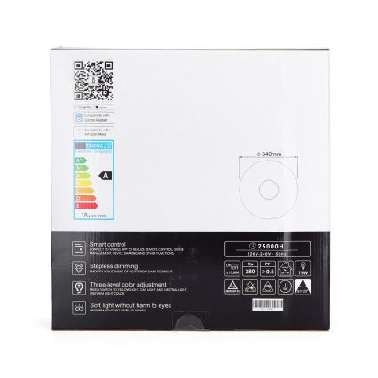 Aigostar - LED Димируема лампа LED/18W/230V Ø 34 см Wi-Fi