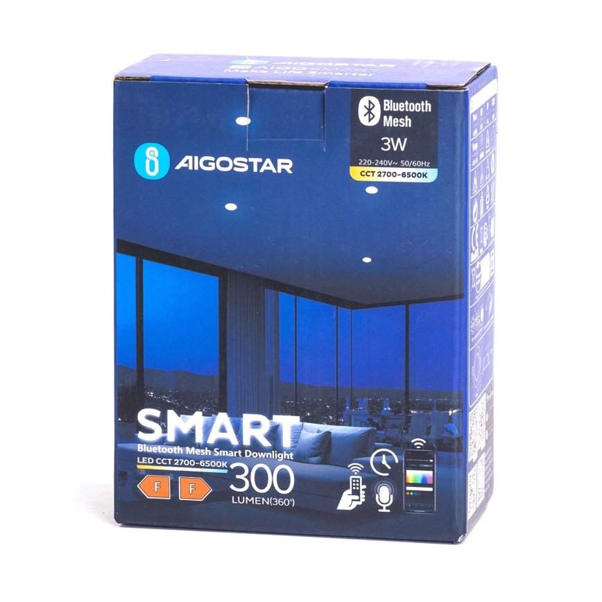 Aigostar - LED Димируема лампа за вграждане MESH/3W/230V 2700-6500K бял