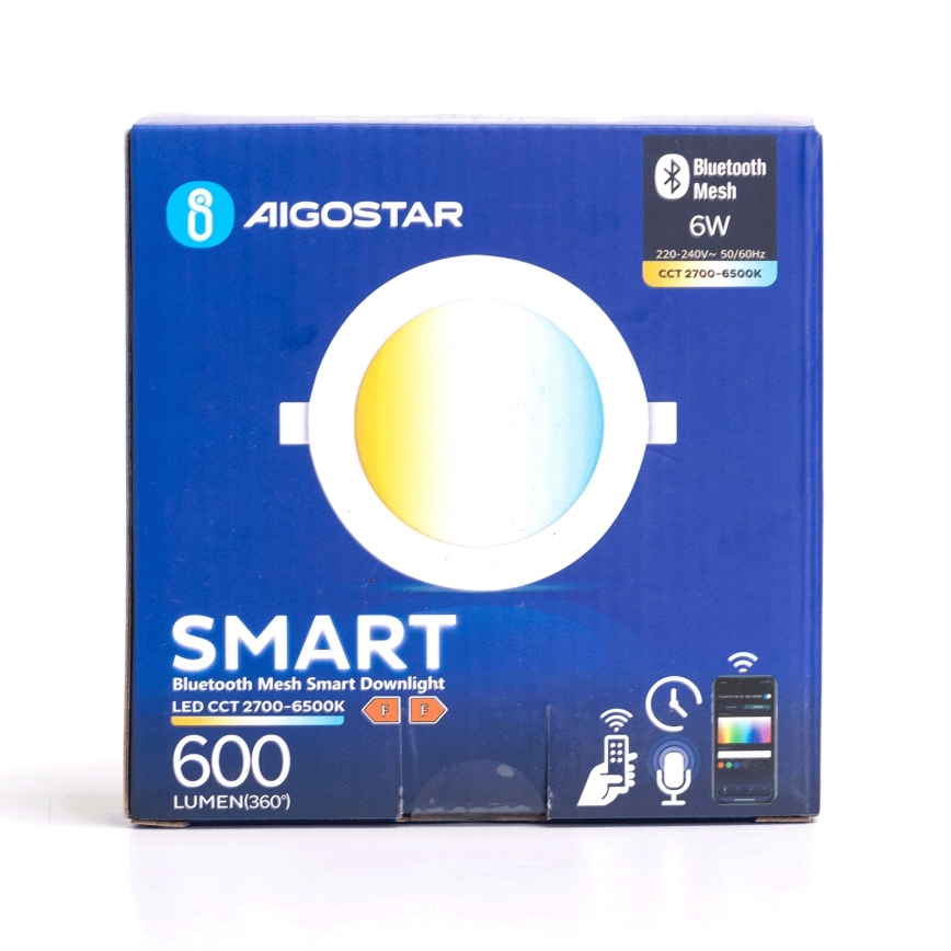 Aigostar - LED Екстериорен димируема лампа за окачен таван MESH LED/6W/230V 2700-6500K IP44 бял