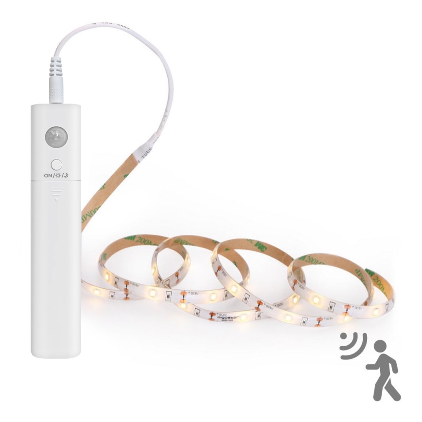 Aigostar - LED Димируема лента със сензор 1м LED/2W/4xAAA 3000K IP65