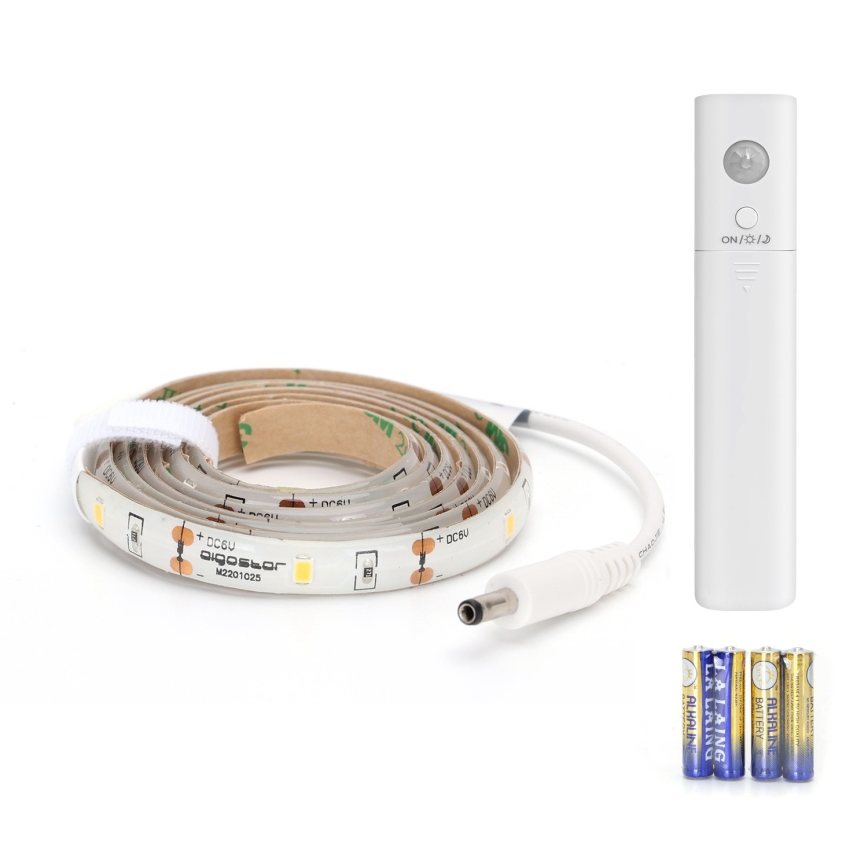 Aigostar - LED Димируема лента със сензор 1м LED/2W/4xAAA 3000K IP65