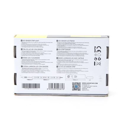 Aigostar - LED Димируема лента със сензор 1м LED/2W/4xAAA 3000K IP65