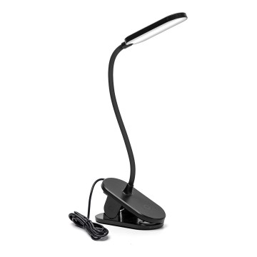 Aigostar - LED Димируема настолна лампа с щипка LED/2,5W/5V черен