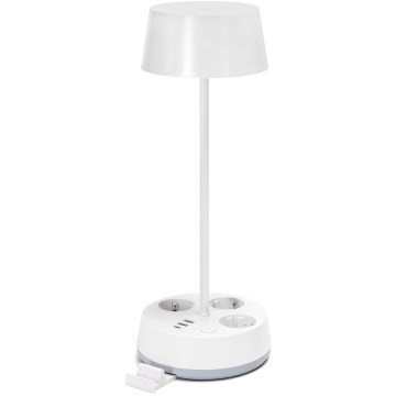 Aigostar - LED Димируема настолна лампа с контакти и USB LED/4,6W/230V 3000/4000/6500K бяла