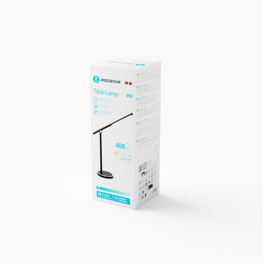 Aigostar - LED Димируема сензорна настолна лампа LED/8W/230V 3000-6000K черен