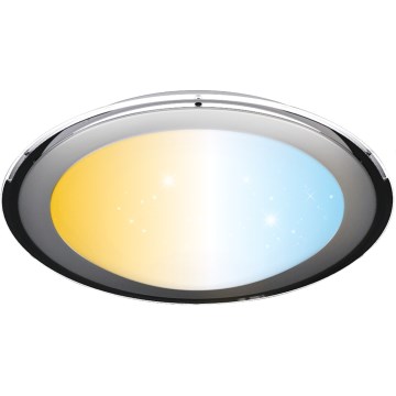 Aigostar - LED димируемо таванно осветително тяло LED/60W/230V 2700-6500K диаметър 52,7 см хром + дистанционно управление