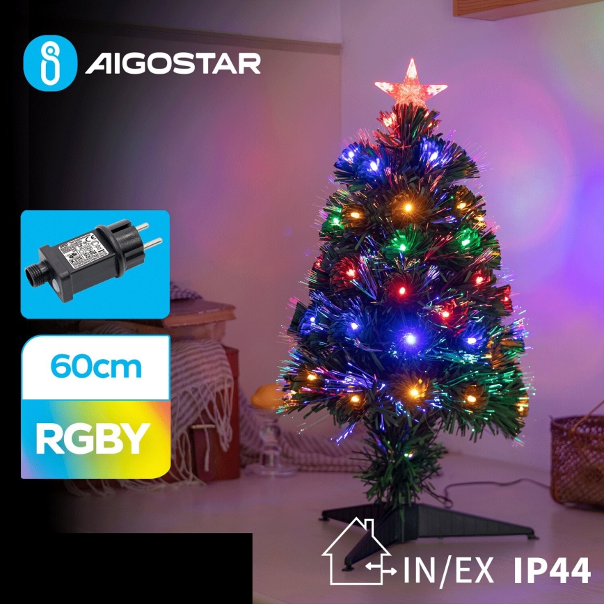 Aigostar - LED Екстериорен Коледна елха LED/3,6W/230V 60 см IP44 многоцветен