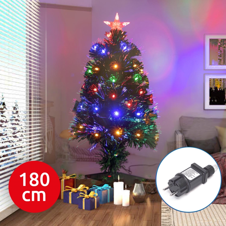 Aigostar - LED Екстериорен Коледна елха LED/6W/230V 180 cm IP44 многоцветен