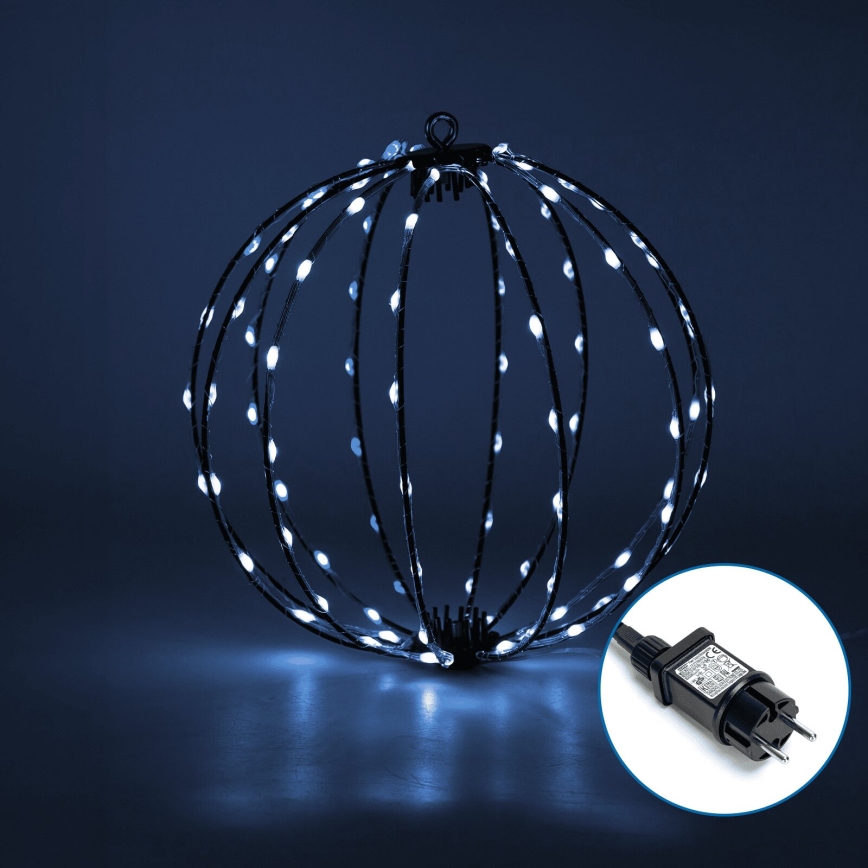 Aigostar - LED Екстериорна Коледна декорация 3,6W/230V сфера 30 см IP44 студено бял