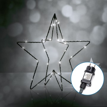Aigostar - LED Екстериорна Коледна декорация 3,6W/230V звезда 30 см IP44 студено бял