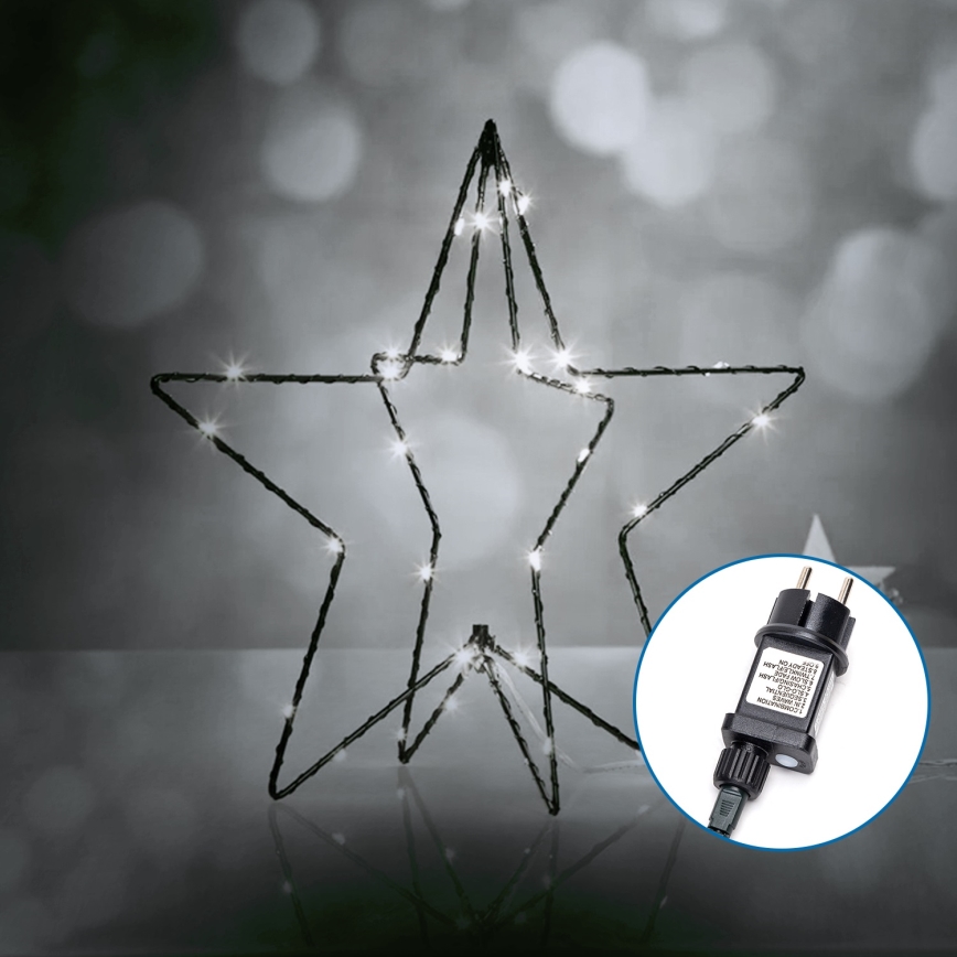 Aigostar - LED Екстериорна Коледна декорация 3,6W/230V звезда 30 см IP44 студено бял