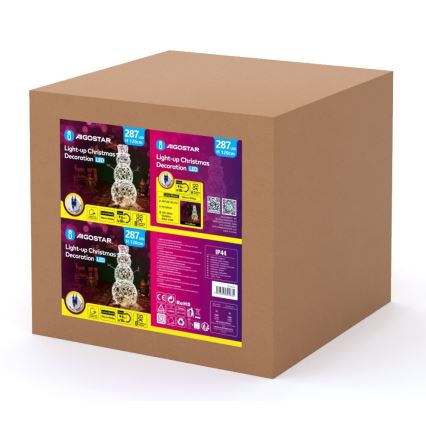 Aigostar - LED Екстериорна коледна декорация 3,6W/31/230V 2700K 120 см IP44 снежен човек