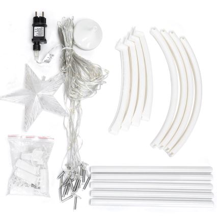Aigostar - LED Екстериорна Коледна декорация LED/3,6W/230V 180 см IP44 студено бял