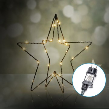 Aigostar-LED Екстериорна Коледна декорация LED/3,6W/230V звезда 30 см IP44 топло бял