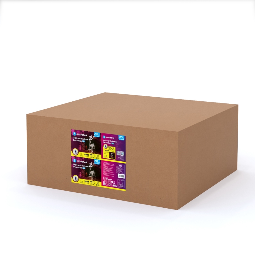 Aigostar - LED Екстериорна коледна декорация LED/3,6W/31/230V 2700K 105 см IP44 северен елен