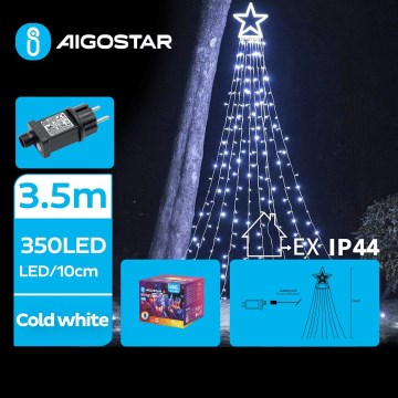 Aigostar - LED Екстериорна коледна декорация LED/6W/230V 3,5 м IP44 студено бял