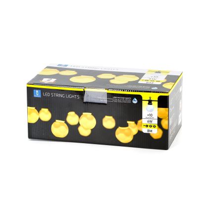 Aigostar - LED Екстериорни декоративни лампички 10xLED/8м IP44 топло бели