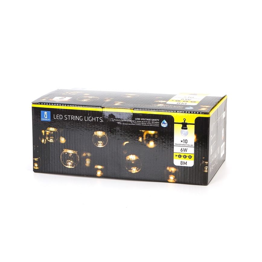 Aigostar - LED Екстериорни декоративни лампички 10xLED/8м IP44 топло бели