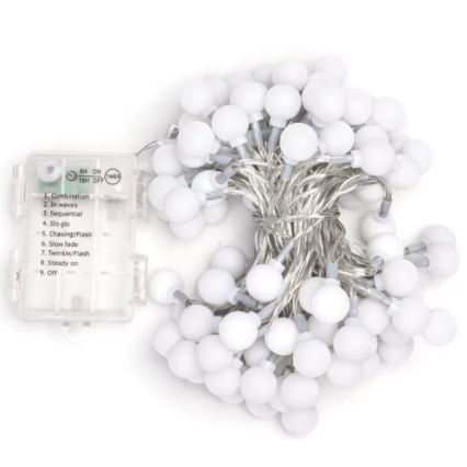 Aigostar - LED Екстериорни коледни лампички 100xLED/3xAA/8 функции 10,3 м IP44 топло бял