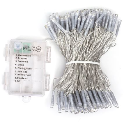 Aigostar - LED Екстериорни коледни лампички 150xLED/8 функции 15,3 м IP44 студено бял