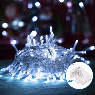 Aigostar - LED Екстериорни коледни лампички 100xLED/8 функции 10,3 м IP44 студено бял