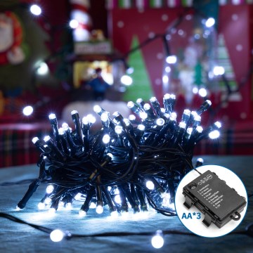 Aigostar - LED Екстериорни коледни лампички 200xLED/8 функции 10,3 м IP44 студено бял