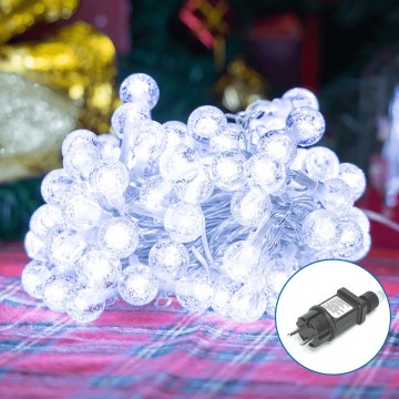Aigostar - LED Екстериорни Коледни лампички 50xLED/8 функции 8m IP44 студено бял