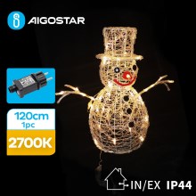 Aigostar - LED Екстериорна коледна декорация 3,6W/31/230V 2700K 120 см IP44 снежен човек