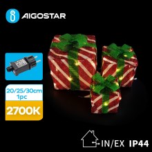 Aigostar- LED Екстериорна коледна декорация 3,6W/31/230V 2700K 20/25/30 см IP44 подаръци