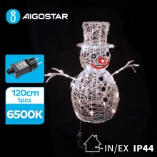 Aigostar - LED Екстериорна коледна декорация 3,6W/31/230V 6500K 120 см IP44 снежен човек