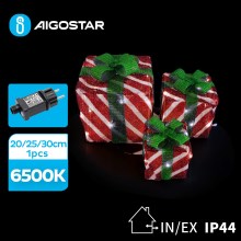 Aigostar- LED Екстериорна коледна декорация 3,6W/31/230V 6500K 20/25/30 см IP44 подаръци