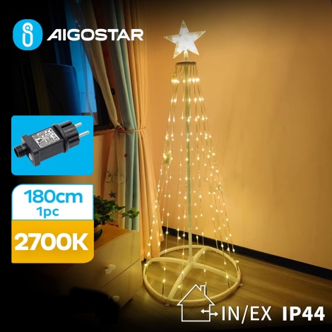 Aigostar - LED Екстериорна коледна декорация LED/3,6W/31/230V 2700K 180 см IP44