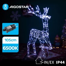 Aigostar - LED Екстериорна коледна декорация LED/3,6W/31/230V 6500K 105 см IP44 северен елен