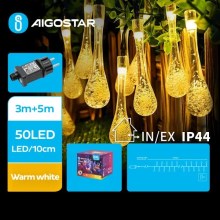 Aigostar - LED Екстериорни декоративни лампички 50xLED/8 функции 8 м IP44 топло бял