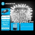 Aigostar - LED екстериорни коледни лампички 100xLED/8 функции 13 м IP44 студено бял