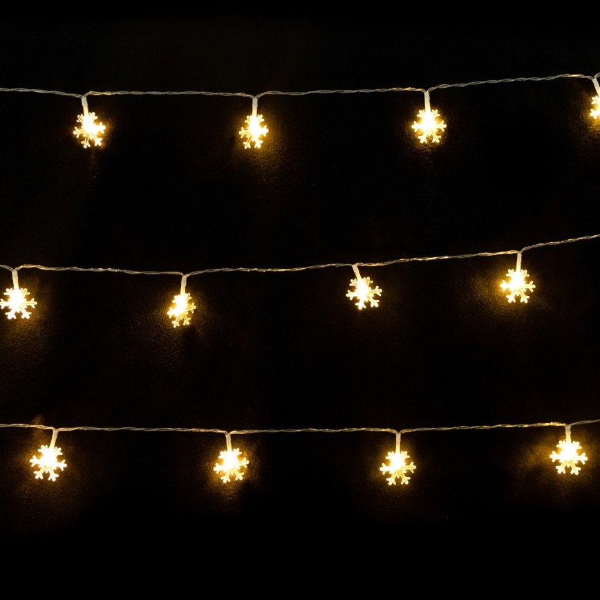 Aigostar - LED  гирлянд 10xLED/3xAA 1,5m топли бели снежинки